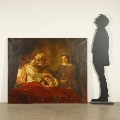 arte, arte italiana, pittura antica italiana,Giacobbe Benedice i Figli di Giuseppe,Giacobbe benedice figli di Giuseppe