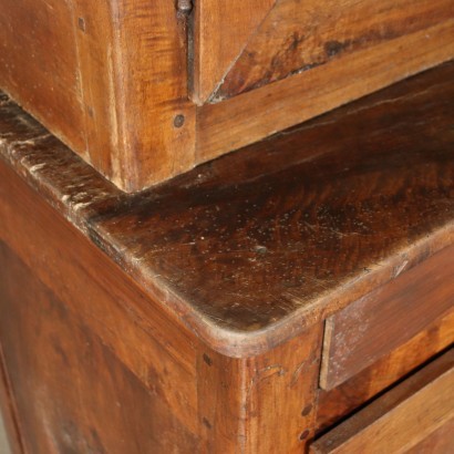 French Cupboard with Extention Walnut Pine France 19th Century