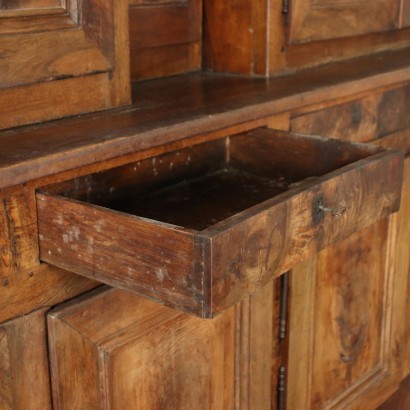 French Cupboard with Extention Walnut Pine France 19th Century
