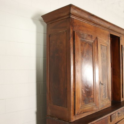 French Cupboard with Extention Walnut Pine France 19th Century