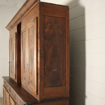 French Cupboard with Extention Walnut Pine France 19th Century