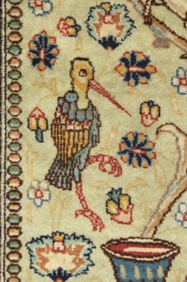 antigüedades, alfombras, alfombra, alfombra, lana de alfombra persa nain, seda, alfombra alfombra del algodón, alfombra, manual de nodo extrafina de fabricación de alfombra, alfombra, alfombra 900 destino