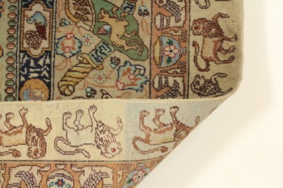 antigüedades, alfombras, alfombra, alfombra, lana de alfombra persa nain, seda, alfombra alfombra del algodón, alfombra, manual de nodo extrafina de fabricación de alfombra, alfombra, alfombra 900 destino