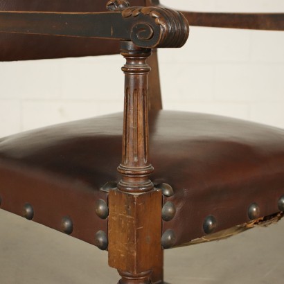 antiquariato, poltrona, antiquariato poltrone, poltrona antica, poltrona antica italiana, poltrona di antiquariato, poltrona neoclassica, poltrona del 800,Coppia di Poltrone in Stile Neorinascime
