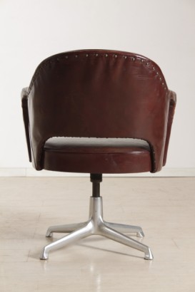 Silla años 50-60_7799 Silla de eslabón giratorio de la modernidad, 50-60 años silla, silla de eslabón giratorio sobre base de aluminio, cubierta de cielo
