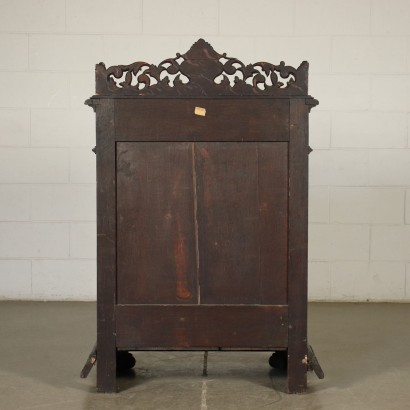 Meuble Style Néo-Renaissance Châtaignier Verre Italie 20ième Siècle