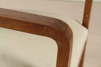 30-40 ans de fauteuil moderne, fauteuil, structure en hêtre, rembourrage, revêtue en tissu