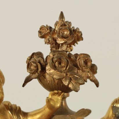 Horloge de Table Napoléon III Bronze Doré Porcelain France Fin du '800