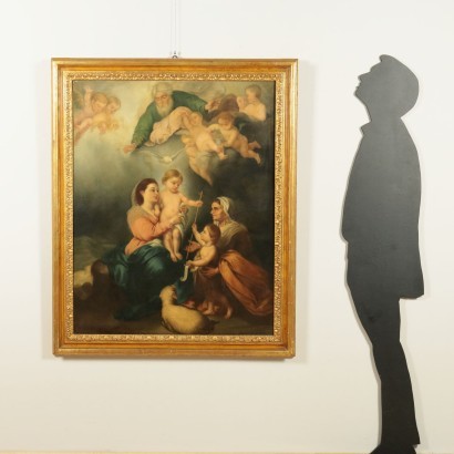 arte, arte italiana, pittura antica italiana,Madonna con Bambino S. Giovannino e S.,Bartolomé Esteban Murillo