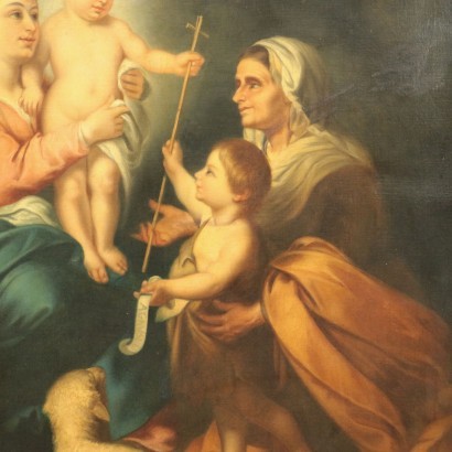 arte, arte italiana, pittura antica italiana,Madonna con Bambino S. Giovannino e S.,Bartolomé Esteban Murillo