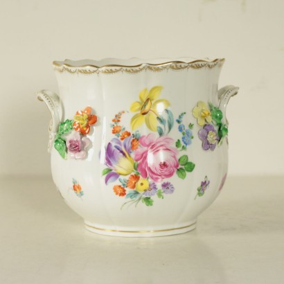 Vaso Cachepot in Porcellana di Dresden