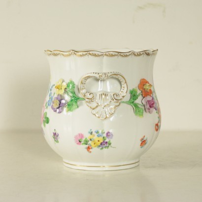 Vaso Cachepot in Porcellana di Dresden