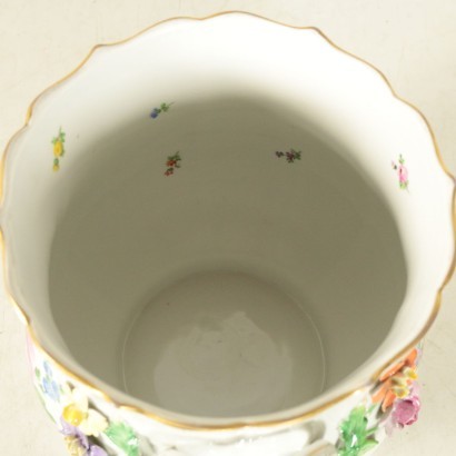 Vaso Cachepot in Porcellana di Dresden