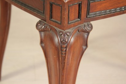 poltrona a pozzetto, poltrona liberty, mogano massello