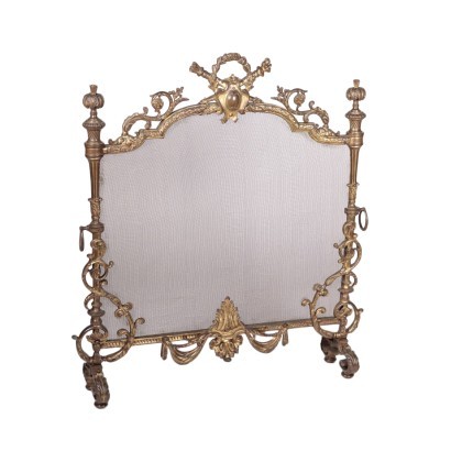 Parascintille da Camino in Bronzo Dorato