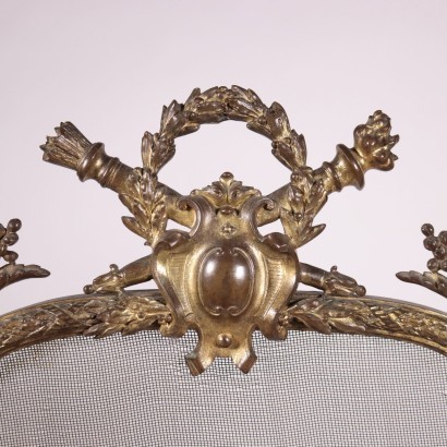 Parascintille da Camino in Bronzo Dorato