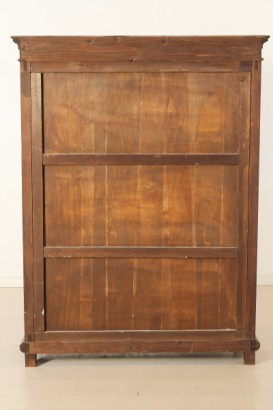 Piccola libreria_78900 piccola libreria, impiallaccio in noce, zampe ferine