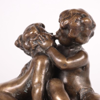 Jeune Amour Sculpture Bronze Allemagne Premier Moitié 19ème Siècle