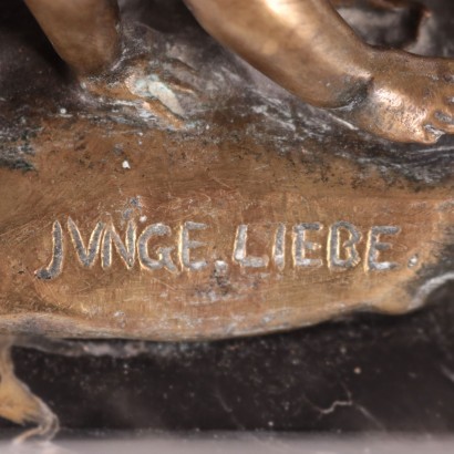 Jeune Amour Sculpture Bronze Allemagne Premier Moitié 19ème Siècle