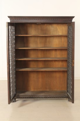 Piccola libreria_78902 piccola libreria, impiallaccio in noce, zampe ferine