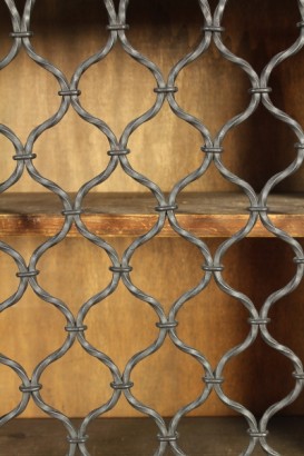 Piccola libreria_78903 piccola libreria, impiallaccio in noce, zampe ferine