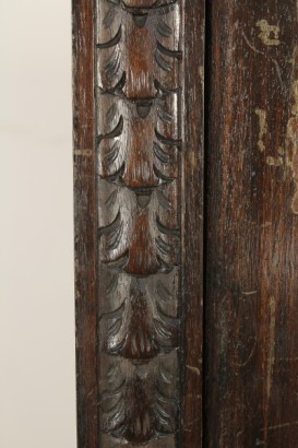 Piccola libreria_78904 piccola libreria, impiallaccio in noce, zampe ferine