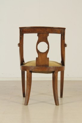 Sillón_78919 un estilo del Imperio Sillón, góndola, Sillón de madera maciza de nogal
