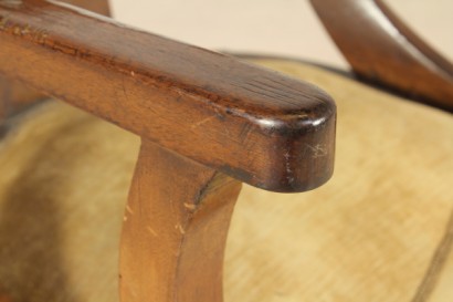 Sillón_78923 un estilo del Imperio Sillón, góndola, Sillón de madera maciza de nogal