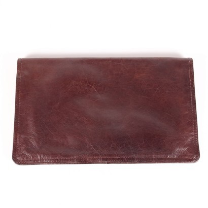 Vintage Bottega Veneta Leather Envelope Bag Italy 1960s-1970s