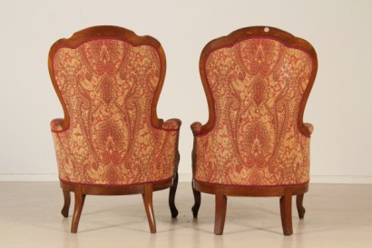 Pareja de sillones Louis Philippe_78970 par de sillones antiguos de estilo Louis Philippe, nogal