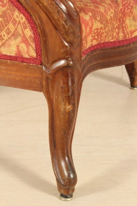 Pareja de sillones Louis Philippe_78975 par de sillones antiguos de estilo Louis Philippe, nogal