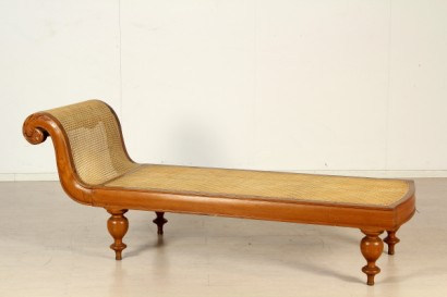 antiquités, banquette-lit, orme massif, style Empire