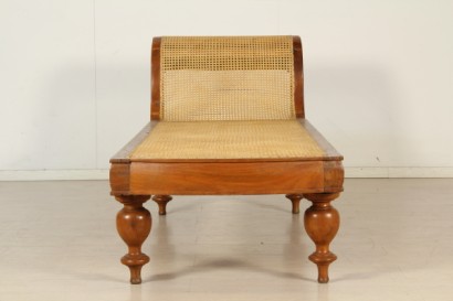 antiquités, banquette-lit, orme massif, style Empire