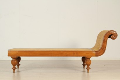 antiquités, banquette-lit, orme massif, style Empire