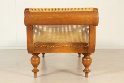 antiquités, banquette-lit, orme massif, style Empire