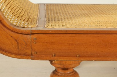 antiquités, banquette-lit, orme massif, style Empire