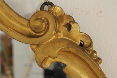 Specchio_79008 antiquariato, specchio in stile barocchetto, cirmolo, intagli