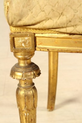Sedia dorata_79373 antiquariato, sedia dorata, intagli, schienale a giorno, sedia in stile neoclassico