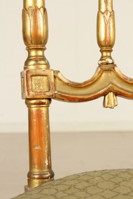 Sedia dorata_79374 antiquariato, sedia dorata, intagli, schienale a giorno, sedia in stile neoclassico
