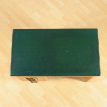 Writing Desk Leatherette Beech Veneer Milan Italy 1960s