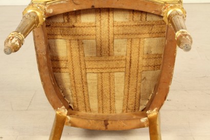 Sedia dorata_79376 antiquariato, sedia dorata, intagli, schienale a giorno, sedia in stile neoclassico