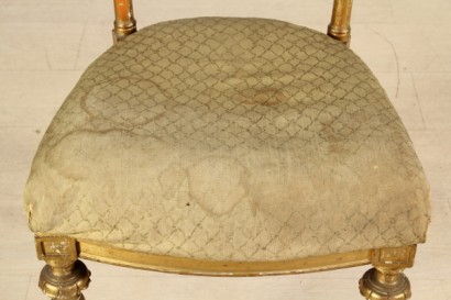 Sedia dorata_79377 antiquariato, sedia dorata, intagli, schienale a giorno, sedia in stile neoclassico