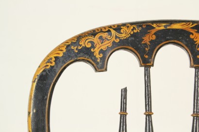 Gruppo 4 sedie_79412 antiquariato, sedie laccate e dorate, sedie metà 800