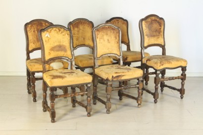 6 Groupe de chaises Baroque tardif