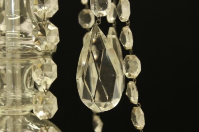 antiguo, araña, cristal biselado