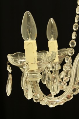 antiguo, araña, cristal biselado