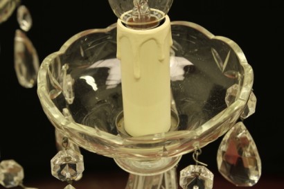 antiguo, araña, cristal biselado