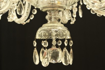 antiguo, araña, cristal biselado