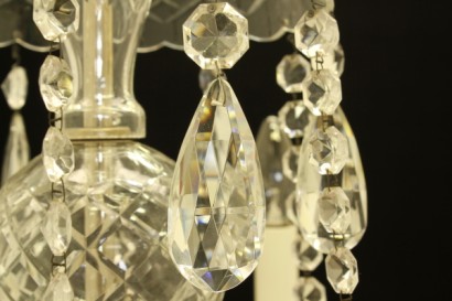 antiguo, araña, cristal biselado