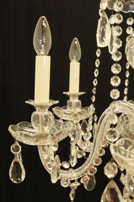 antiguo, araña, cristal biselado